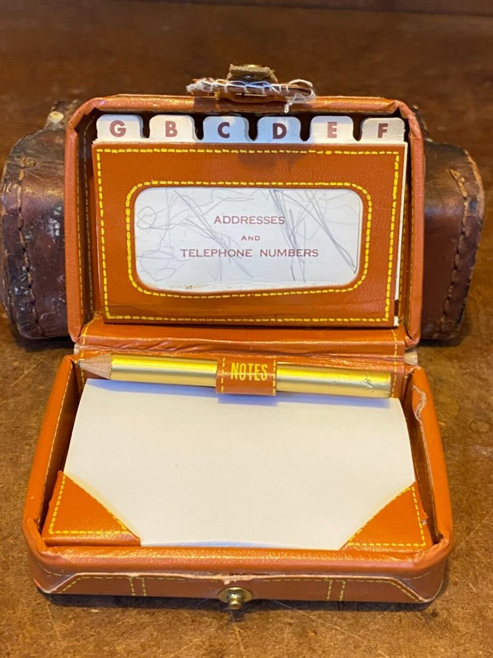 Vintage Miniature Suitcase Address Telephone Number Notepad Handmade Hayward CA
